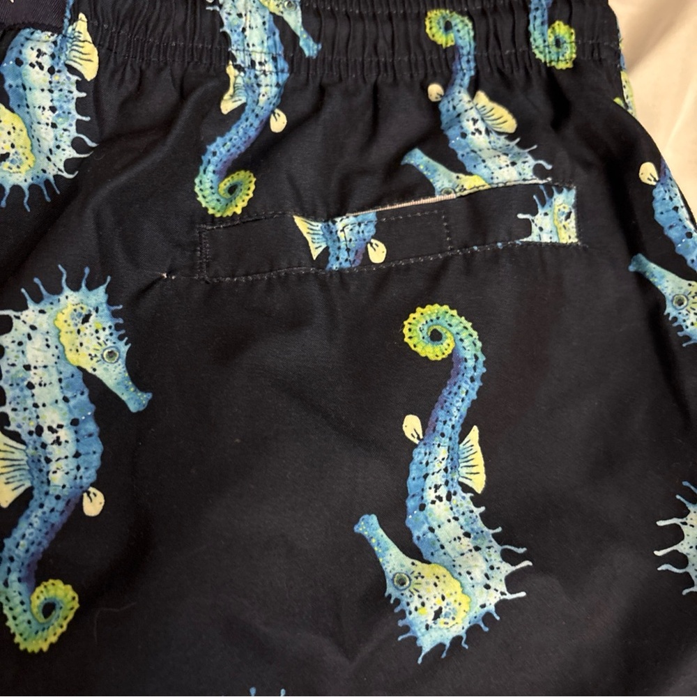 NEW Spicy Tuna Board Shorts Mens Large Swim Trunks Surf Beach Bright Seahorse - Picture 10 of 10